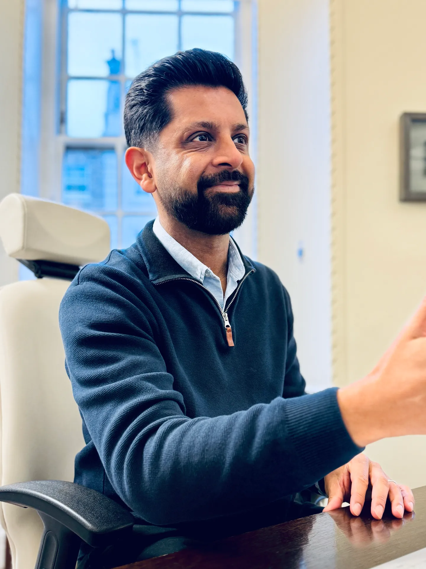 Dr Sunil Patel during a consultation
